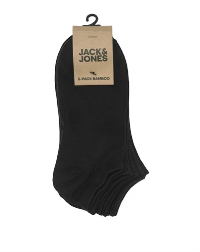 Jack & Jones - JACBasic Bamboo Short Strømper 5 Pak - Black